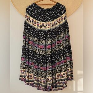 Vintage Boho Broomstick Skirt